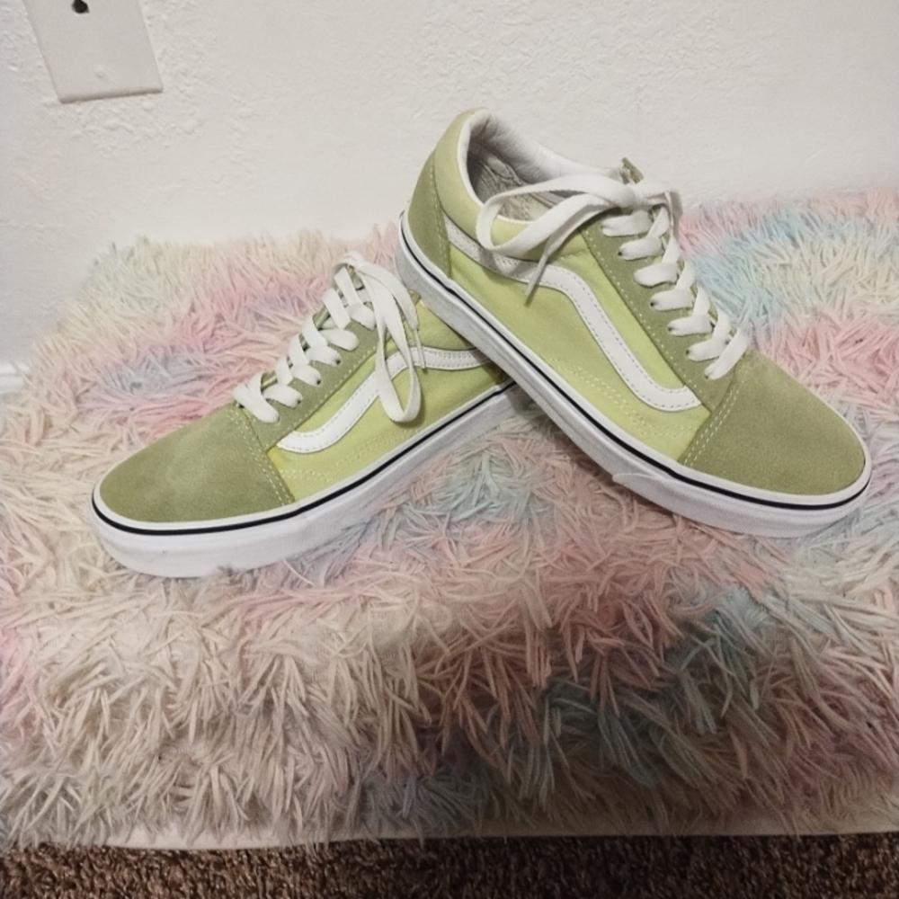 Vans lime green size 5.5 Men, women 7